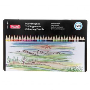 KAPEL PUUVÄRIT 36KPL PELTIRASIA