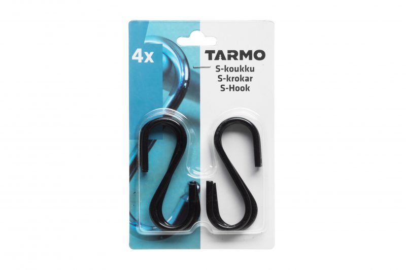 TARMO S-KOUKKU TERÄS MUSTA 4 KPL