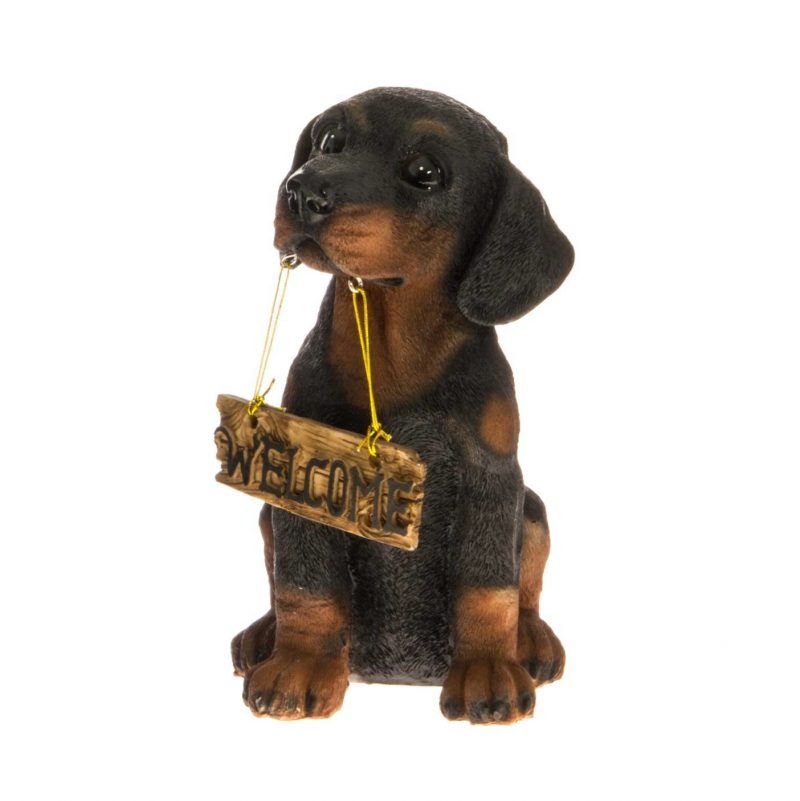 KOIRA 24CM "WELCOME"-KYLTTI MÄYRÄKOIRA