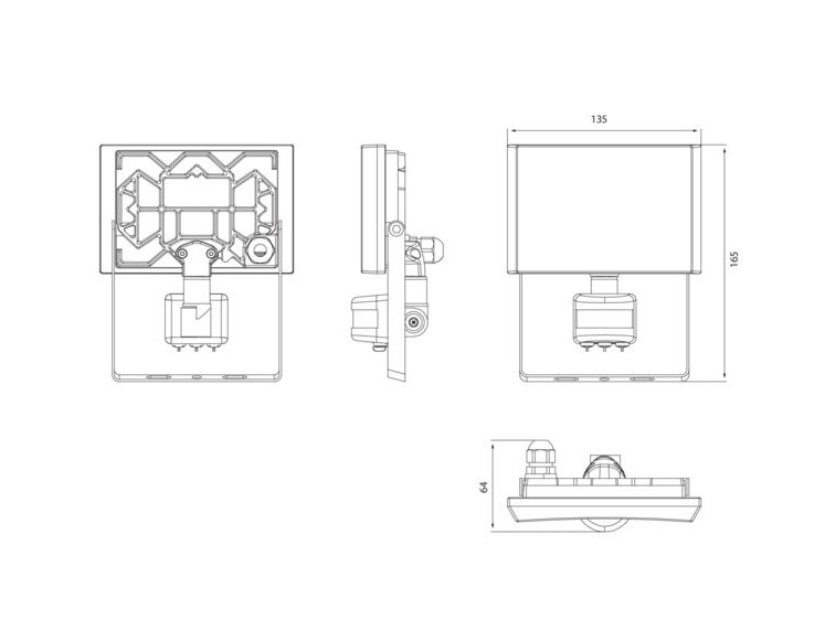 AIRFLOOD PIR 20W BK - Image 2