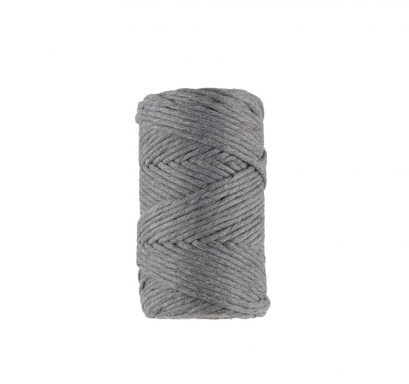 KEHRÄ MAKRAMELANKA 3MM TUMMANHARMAA 250G