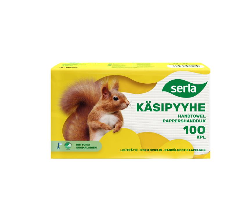 SERLA KÄSIPYYHE 100KPL VALKOINEN