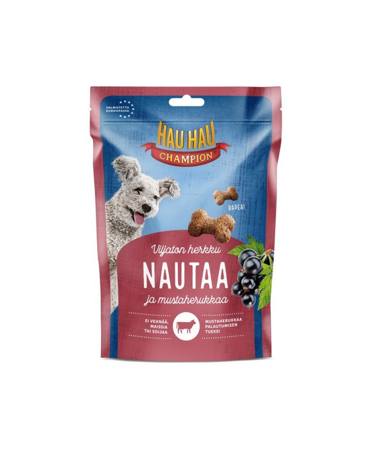 HAU HAU NAUTAA JA MUSTAHERUKKAA 150G
