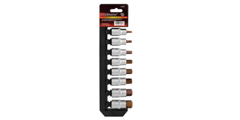 KUUSIOKÄRKIHYLSYSARJA 1/2" 8-OS