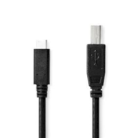 USB-C/USB-B KAAPELI 2M