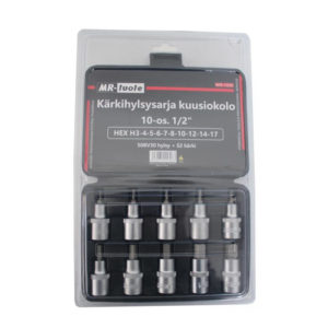 KÄRKIHYLSYSARJA KUUSIOKOLO 10-OS 1/2" HEX 3-17