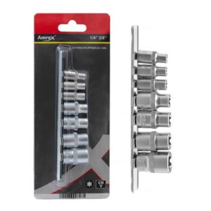 E-TORX HYLSYSARJA 1/4" 3/8" 7-OS